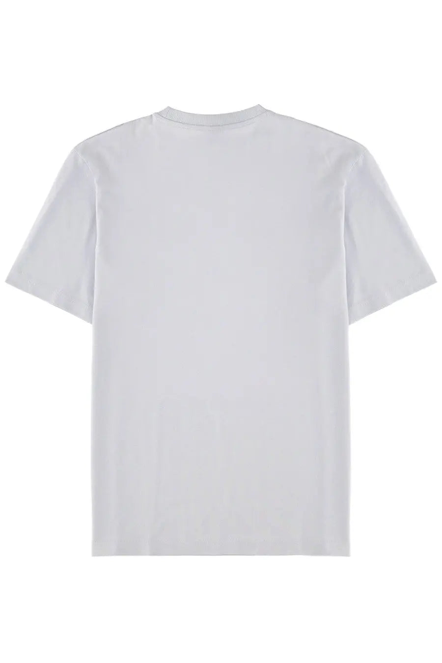 BOSS men’s grey shirt made of white cotton with a simple crew neck and short sleeves