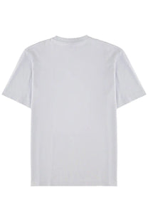 BOSS men’s grey shirt made of white cotton with a simple crew neck and short sleeves