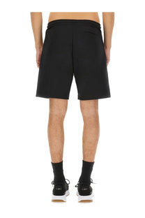 BOSS men’s sweatshirt bermuda black relaxed fit athletic shorts with subtle side pockets for casual wear