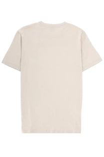 Beige cotton BOSS men’s thinking shirt with short sleeves and simple crew neck perfect for casual wear