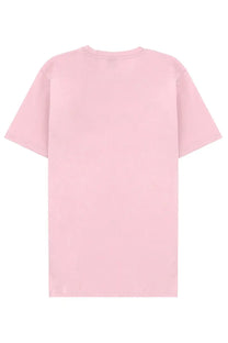 A soft pink plain cotton t-shirt with a classic crew neck and short sleeves, named BOSS men’s thinking shirt blue