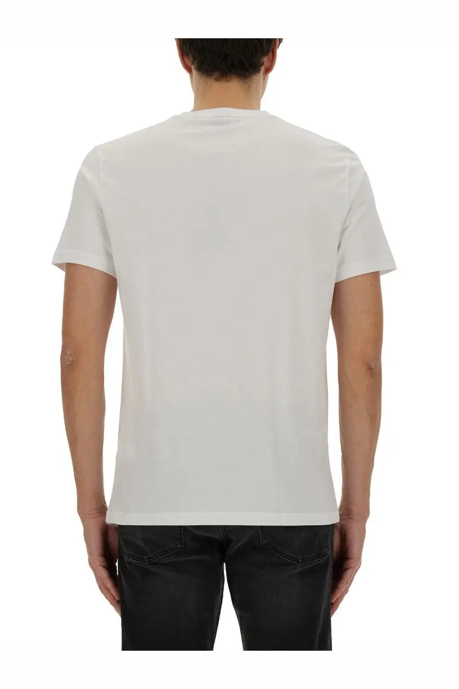 Boss men’s thinking shirt white cotton t-shirt with a simple crew neck and short sleeves