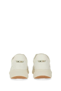 Cream-colored leather boss men’s titanis sneaker white with minimalist design and subtle branding on the heel back side