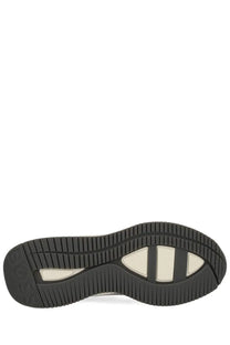 Black rubber sole with beige midsole accents and textured tread on boss men’s ttnm evo sneaker grey