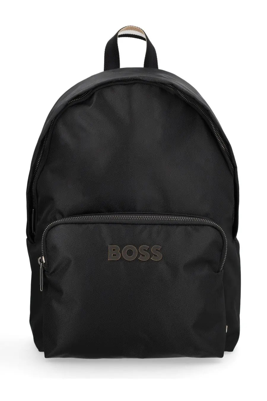 Boss men’s zaino catch black backpack with sleek minimalist design and subtle embossed logo on front pocket