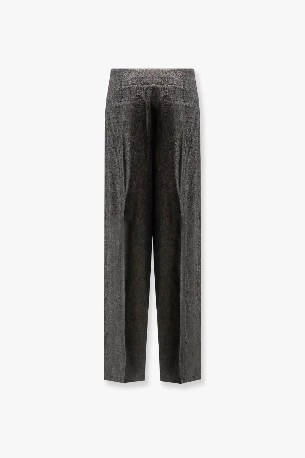 BOSS women’s Telda dark gray textured trousers with subtle pattern tailored fit viscose and virgin wool material