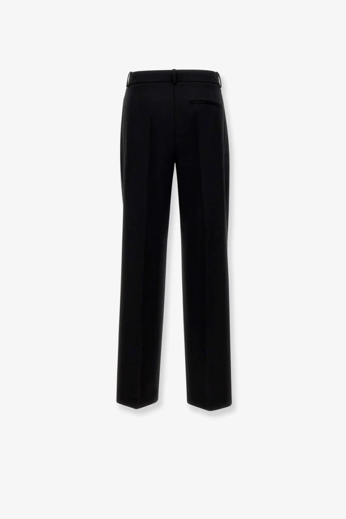BOSS women’s virgin wool black tailored trousers with a sleek straight-leg cut and subtle waist pleats