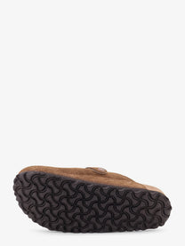 Birkenstock Unisex Boston VL Shearling Suede Clog Darktea, view 4