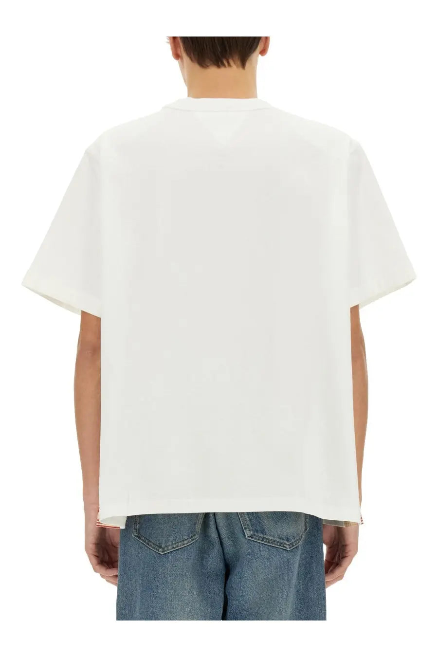 Bottega Veneta men’s white oversized cotton t-shirt with relaxed fit and short sleeves made of soft cotton jersey