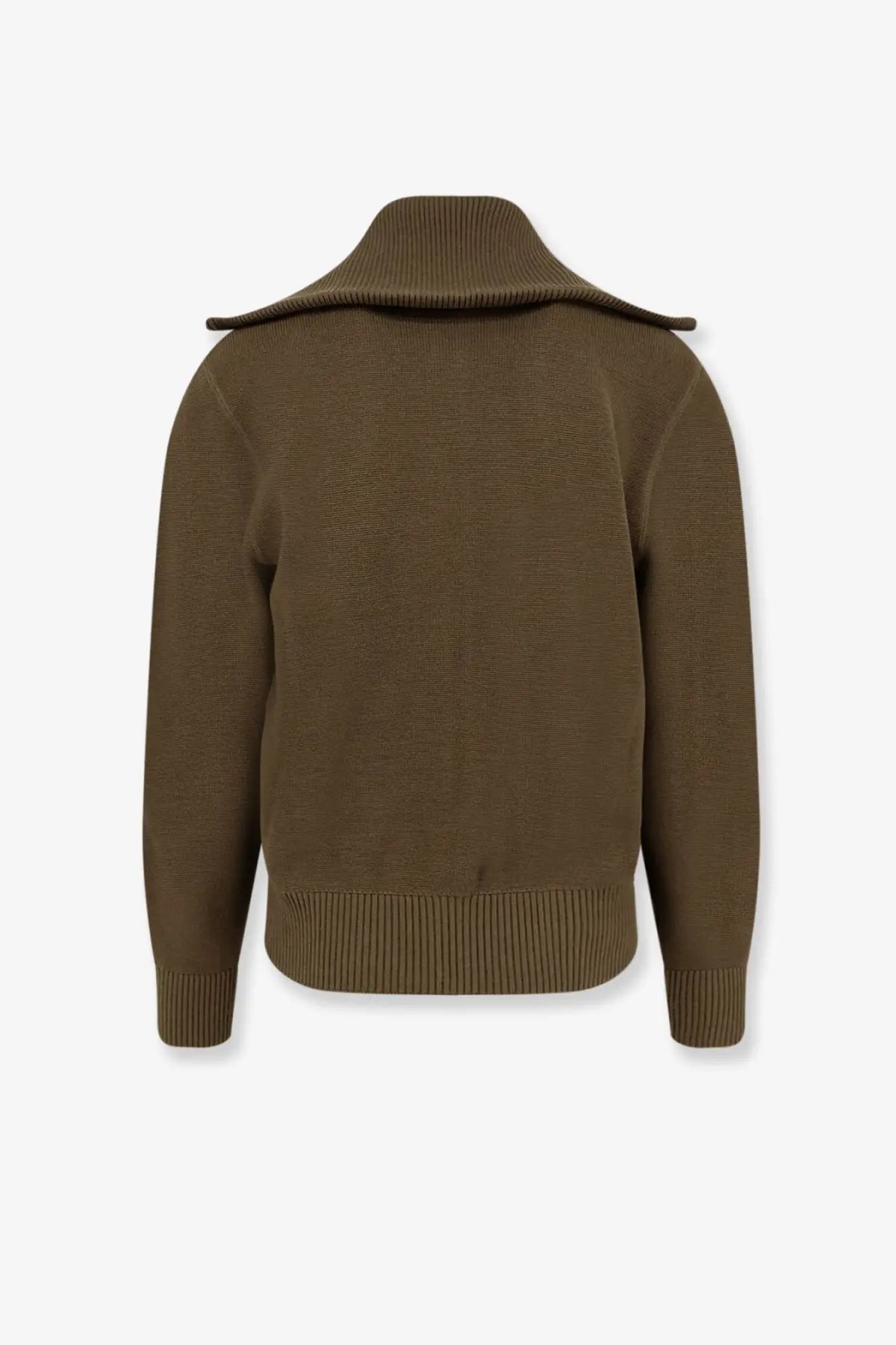 Bottega Veneta Men's Wool and Cotton Cardigan Darkmoss