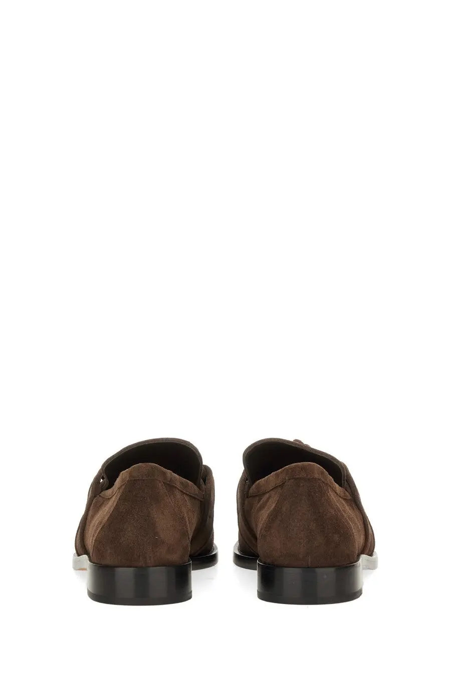 Bottega Veneta women’s Astaire loafer in brown suede with black rubber soles for stylish comfort