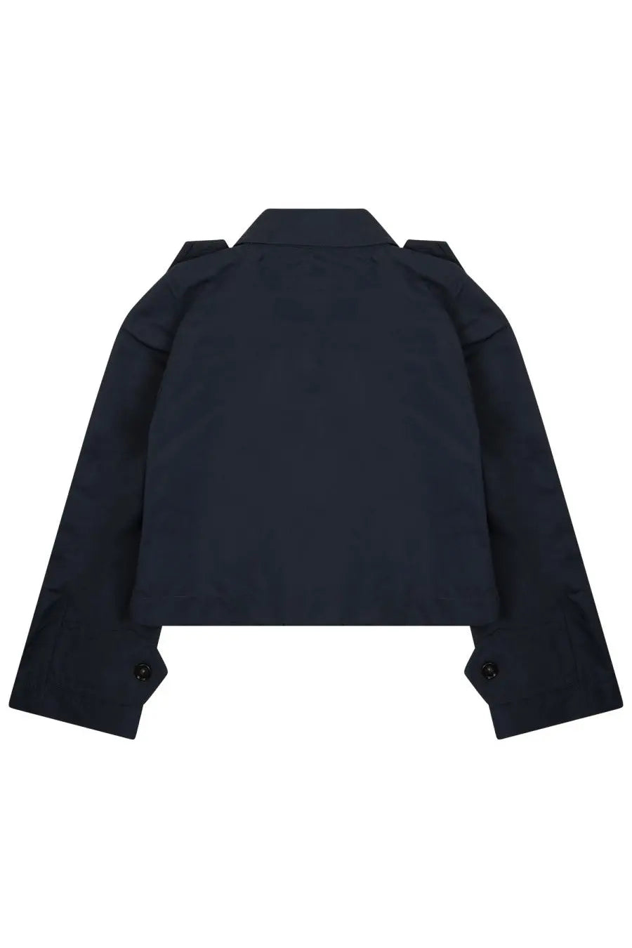 Black structured blazer with tailored fit and buttoned cuffs for women by bottega veneta cotton trench jacket blue