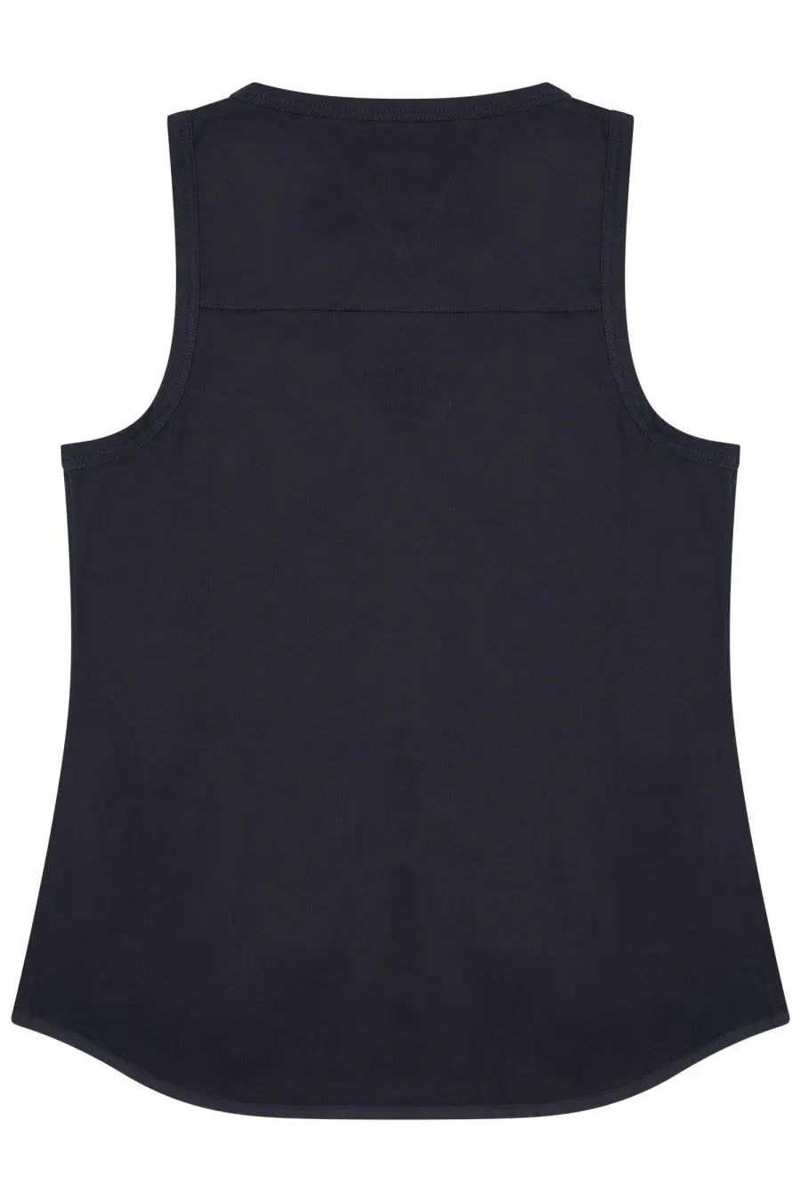 Bottega Veneta women’s black sleeveless top with smooth fitted silhouette and subtle seam detailing