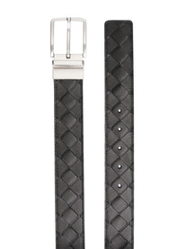 Bottega Veneta Men's Bottega Venetacintura Reversibile in Pelle Black