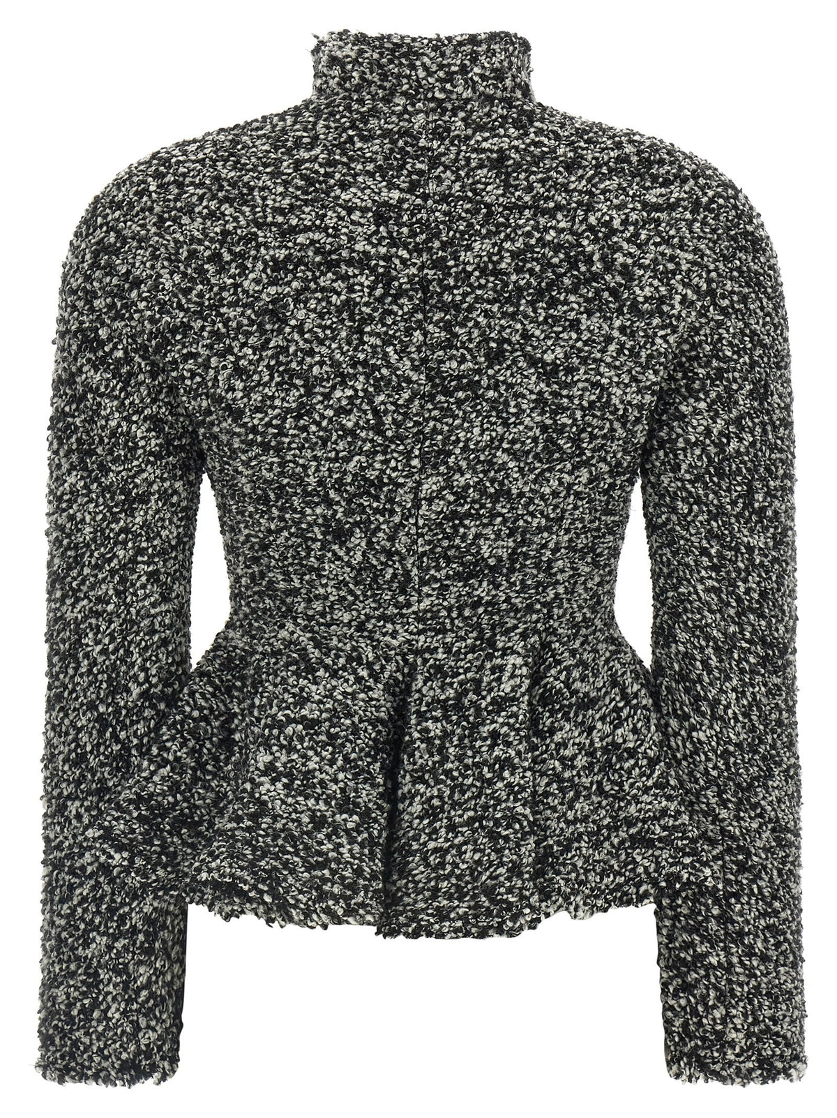 Alberta Ferretti Bouclé Blazer White, view 2