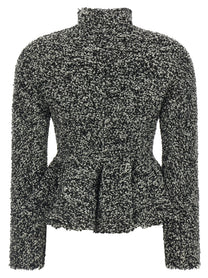 Alberta Ferretti Bouclé Blazer White, view 2