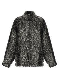 Nude Lucy Bouclé Bomber Jacket White