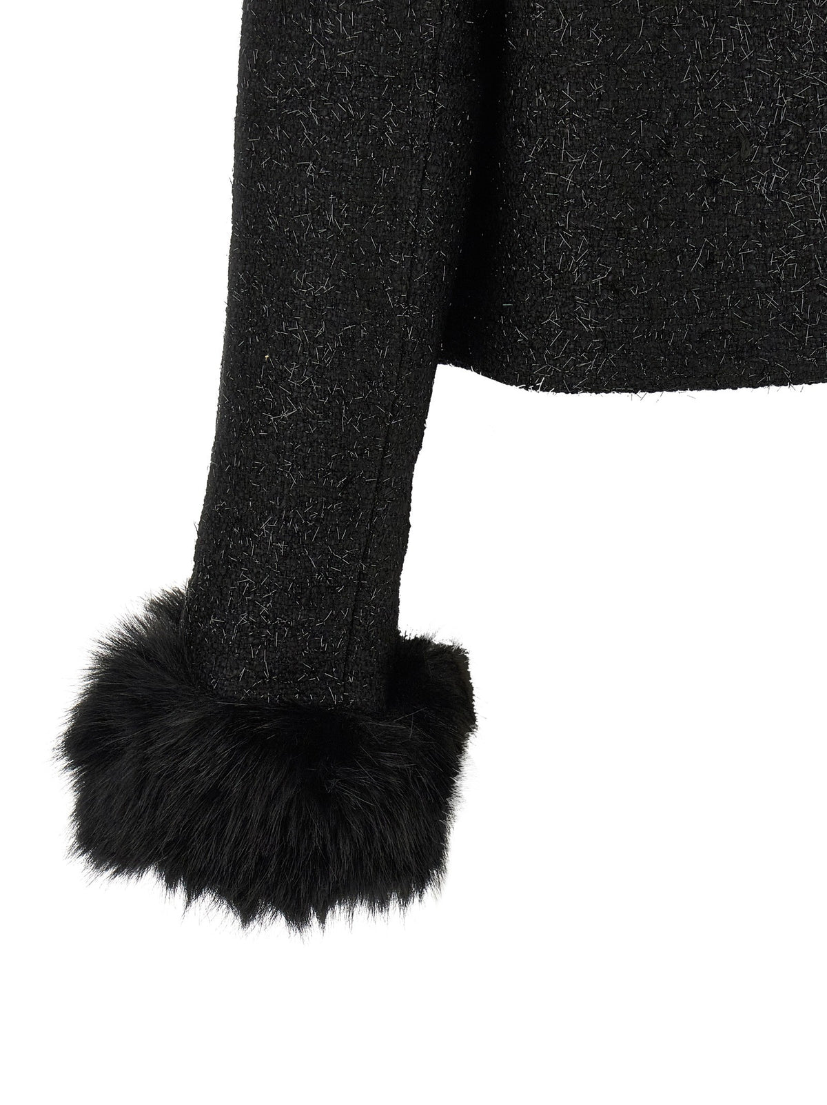 self-portrait Women's Cropped Wool Blend Blazer Black