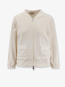 Moncler Women's Bouclé Nylon Jacket White