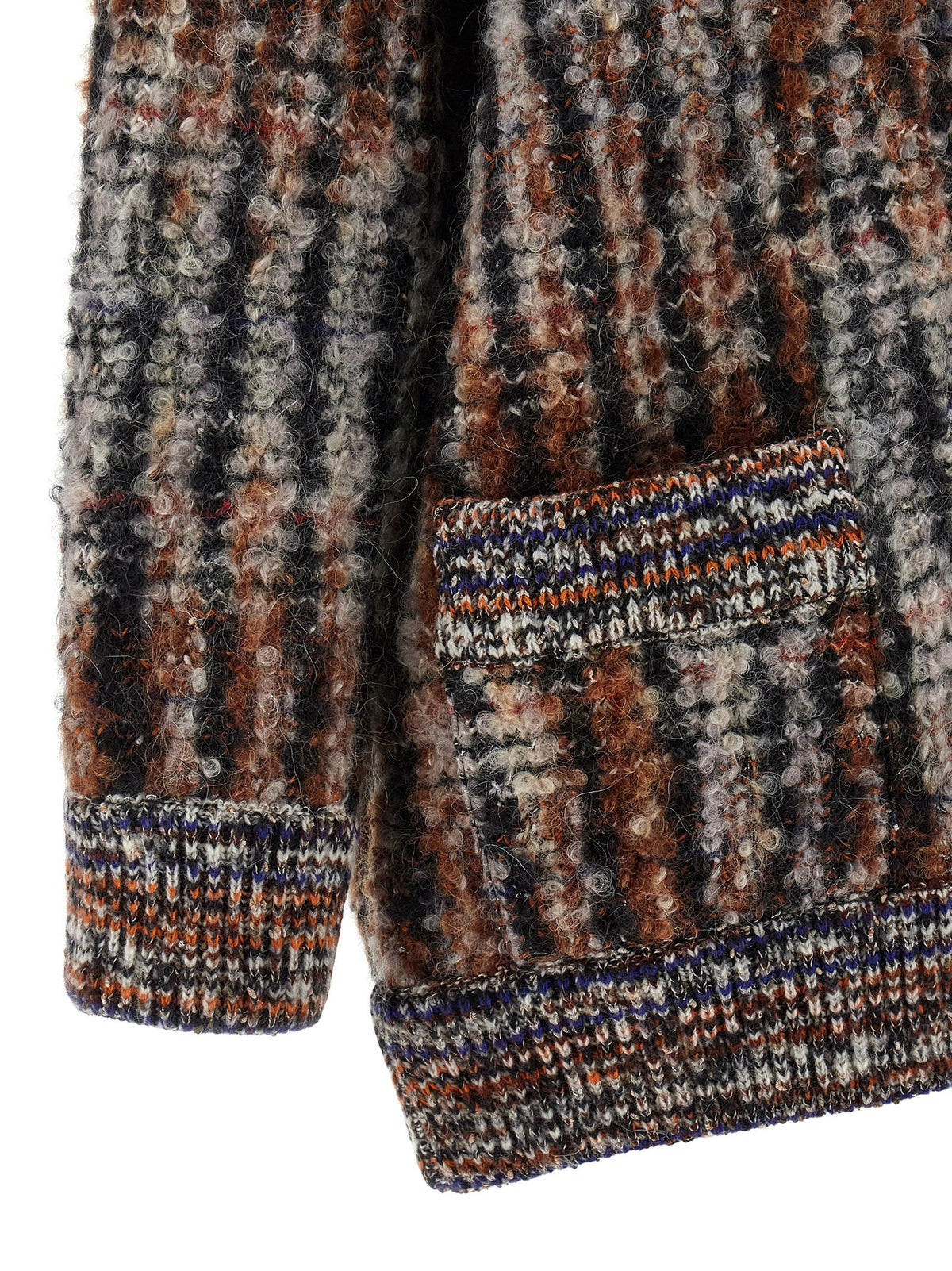 Missoni Bouclé Wool Cardigan Gold