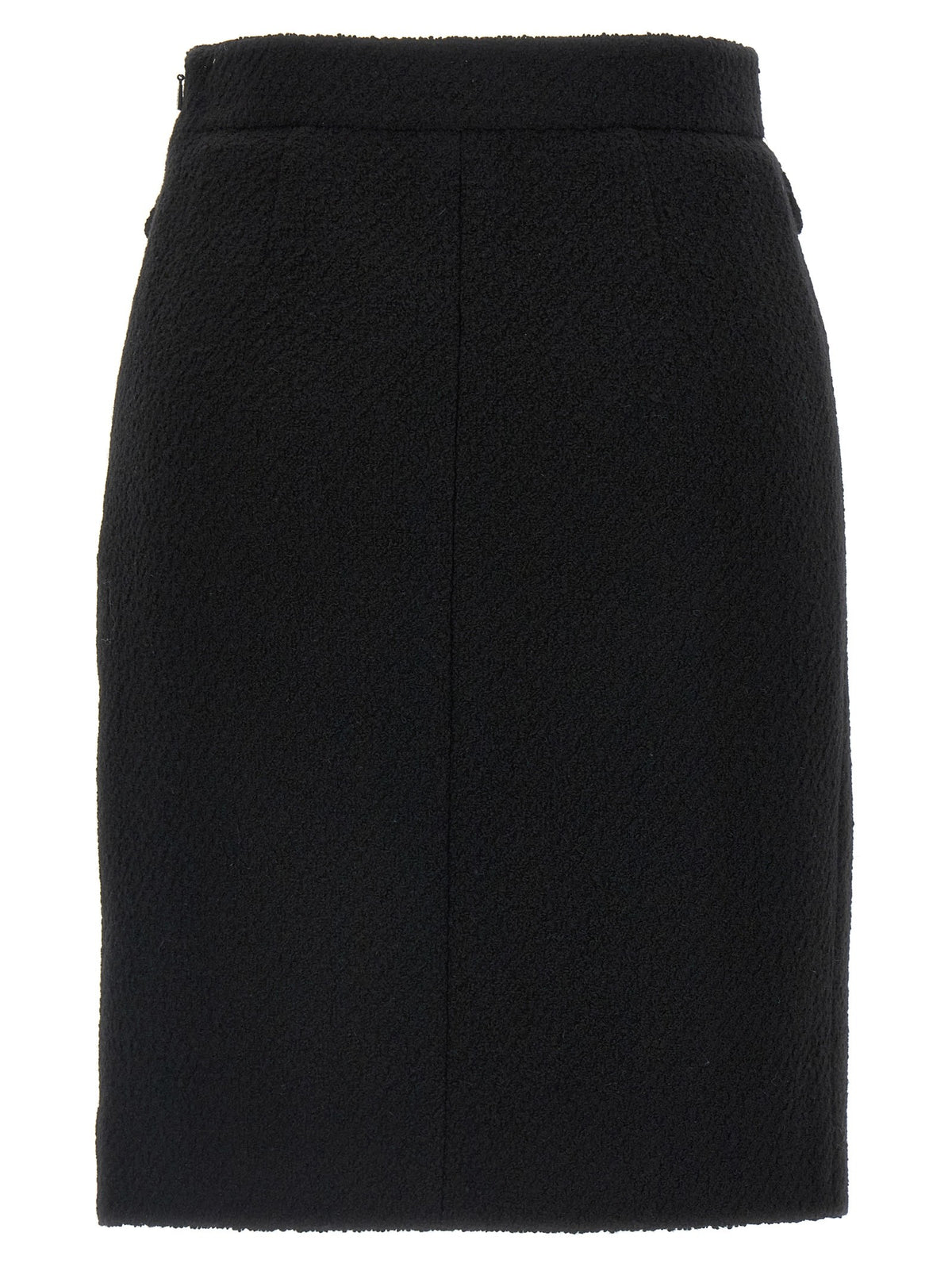 Chloé Bouclé Wool Skirt Black