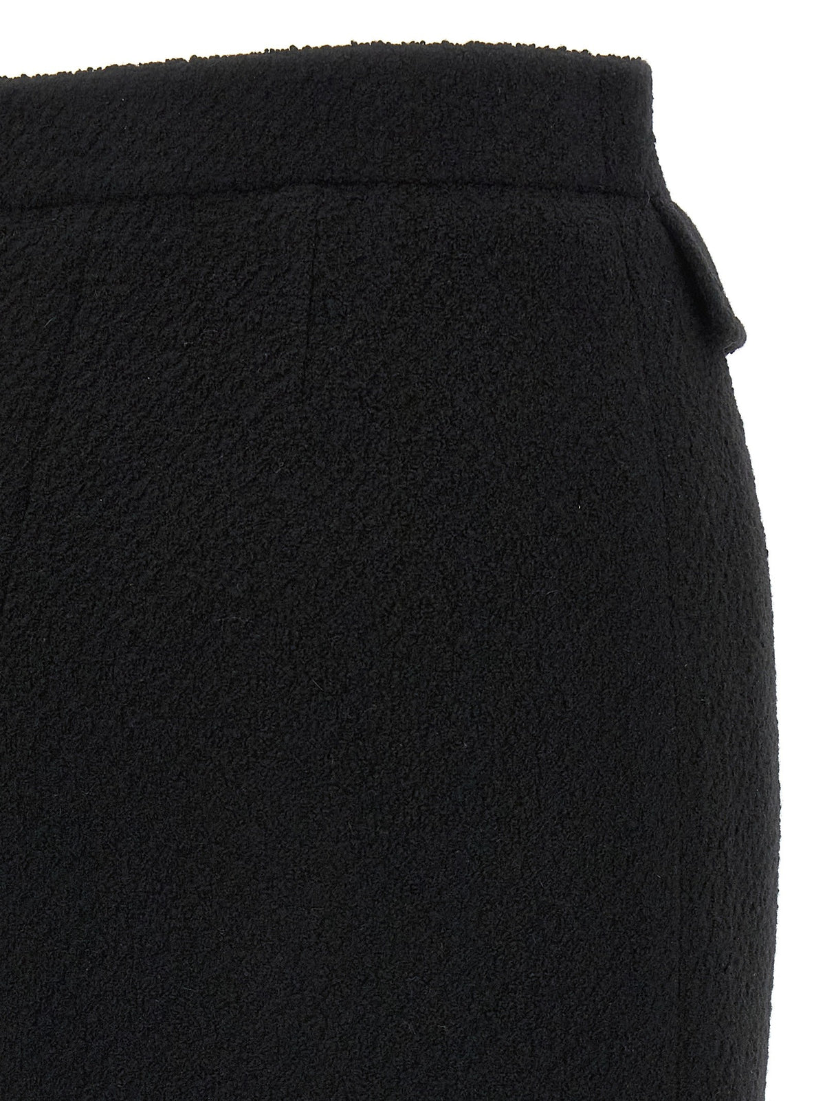 Chloé Bouclé Wool Skirt Black