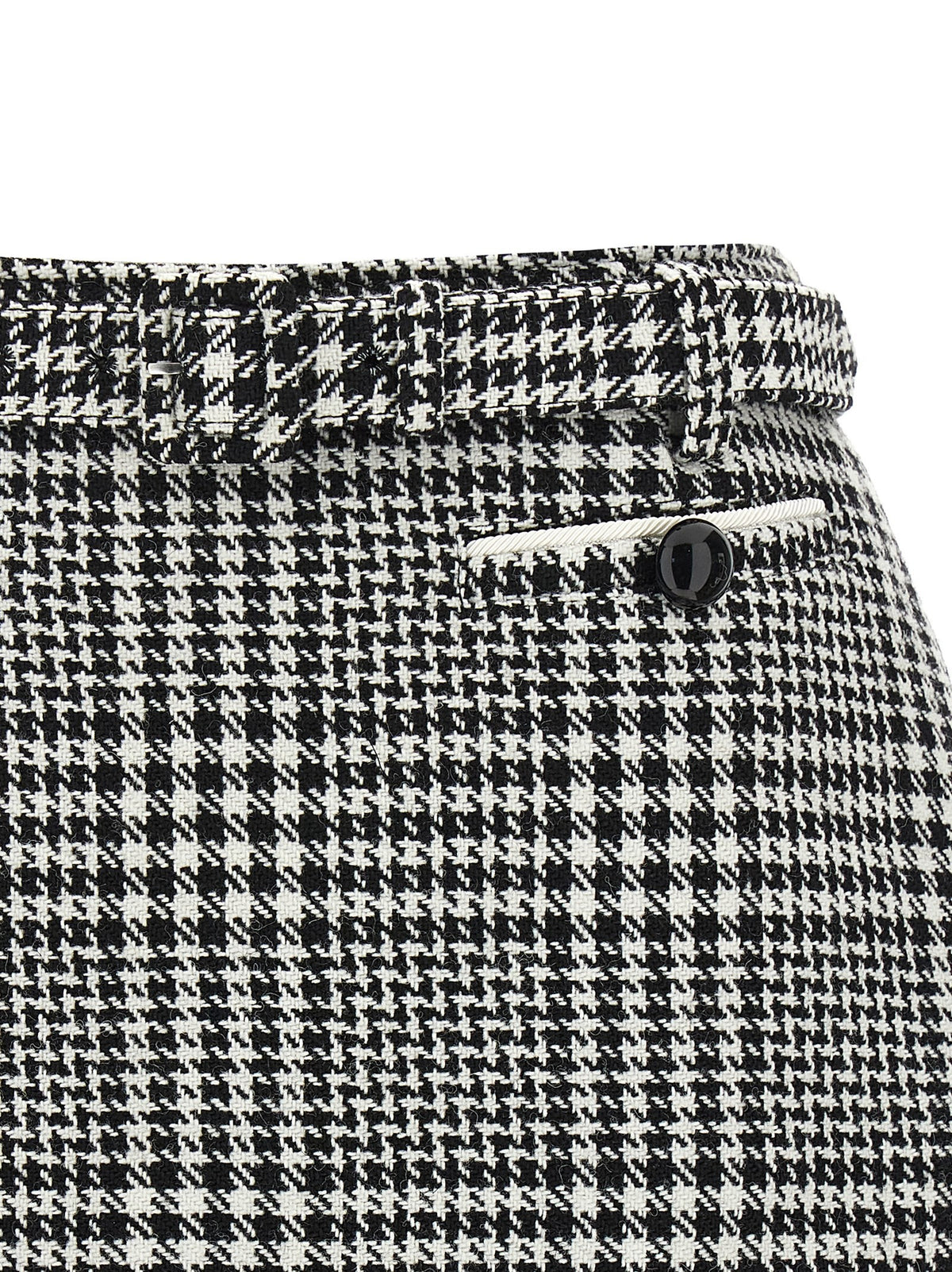 self-portrait Bouclé Wool Skort White
