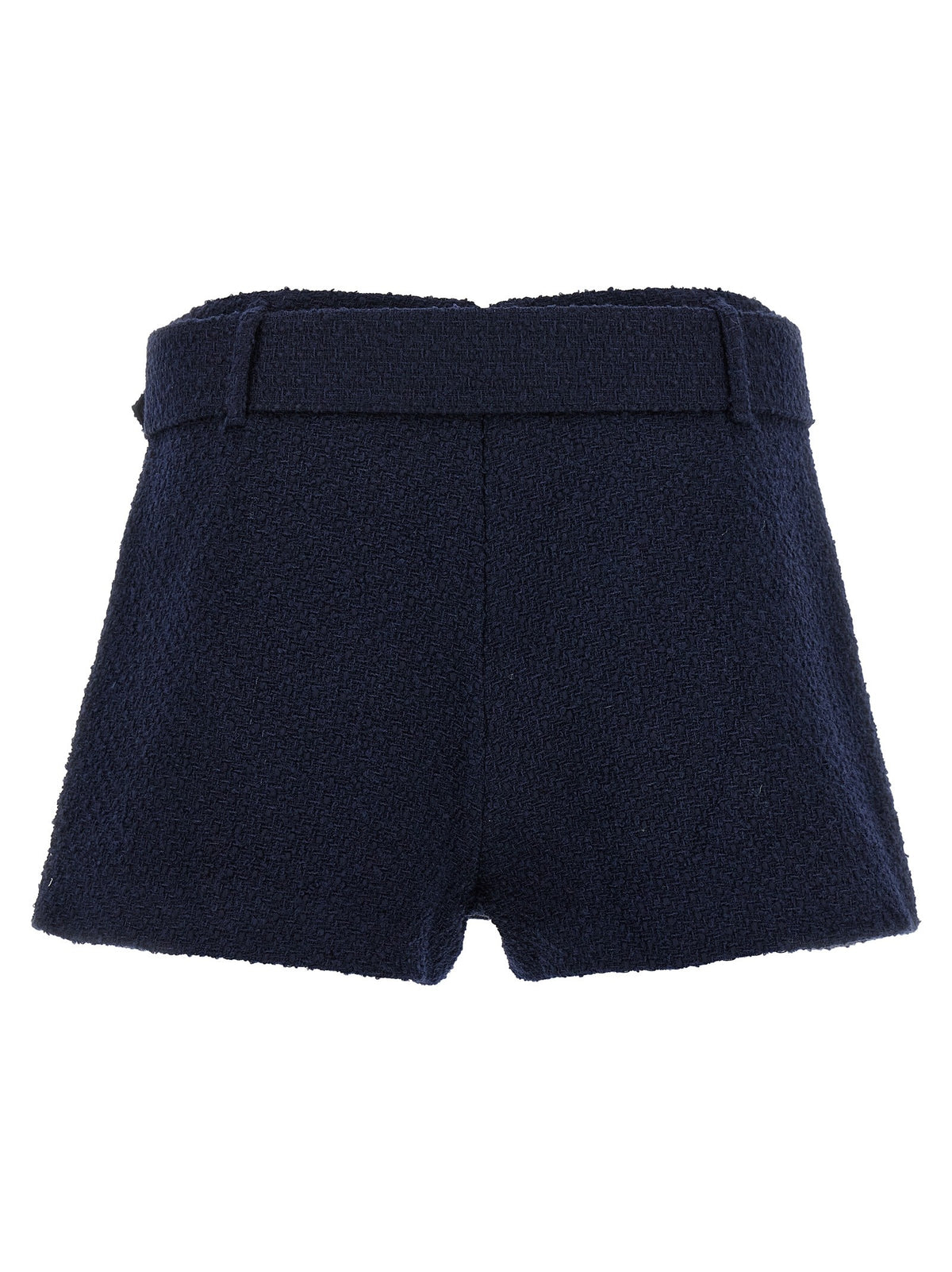 self-portrait Bouclé Wool Skort Blue