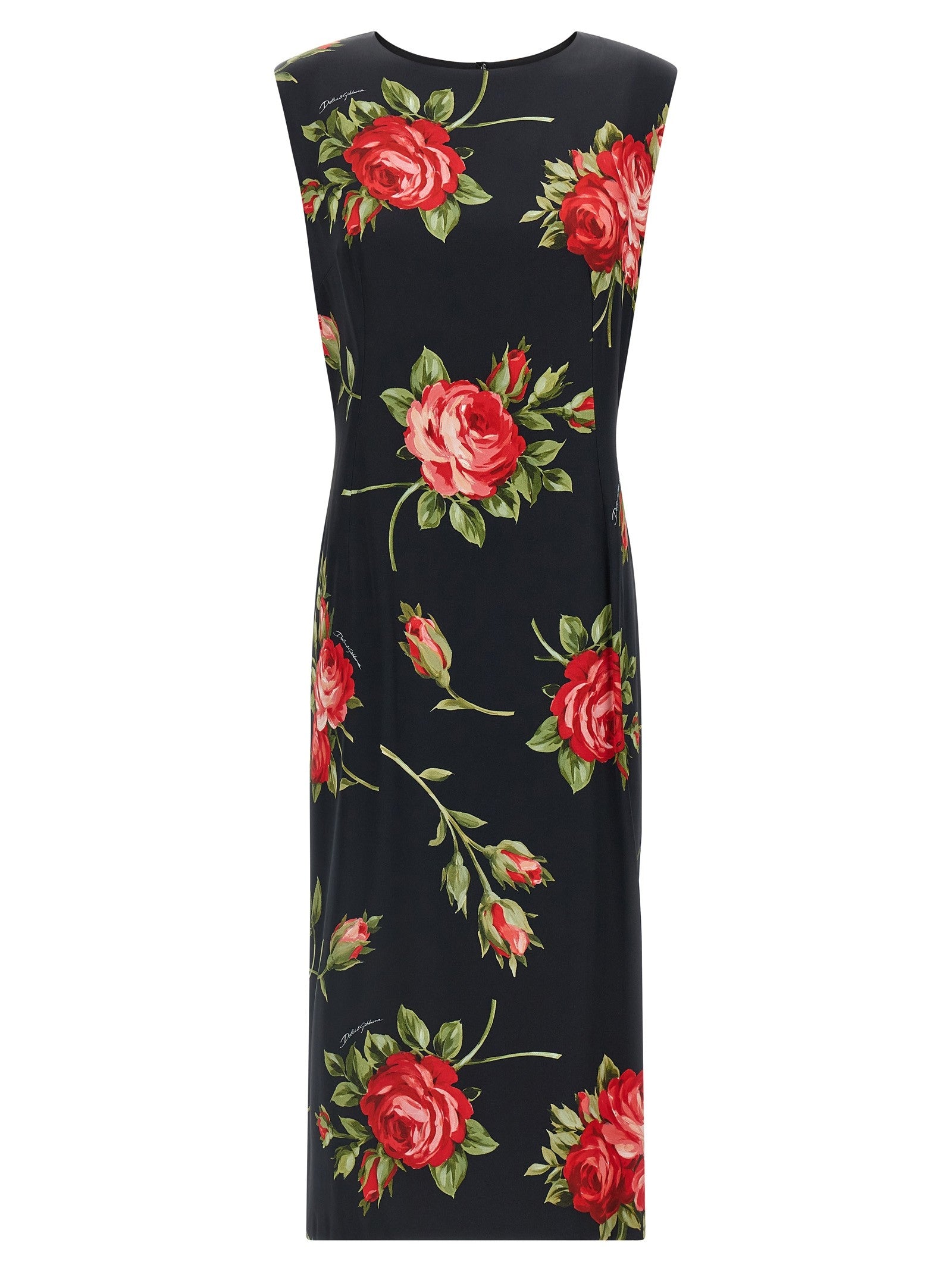 Dolce &amp; Gabbana Women's Bouquet Rose Dress Black