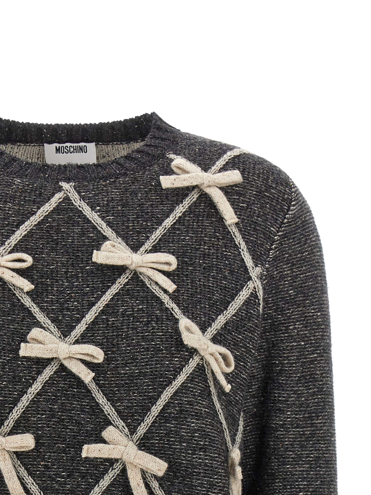 Moschino Bow Sweater Grey