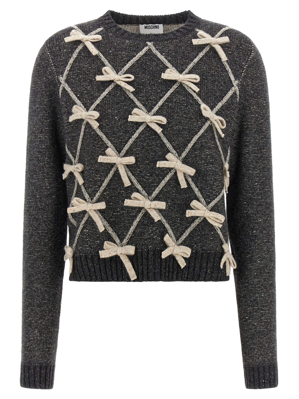 Moschino Bow Sweater Grey