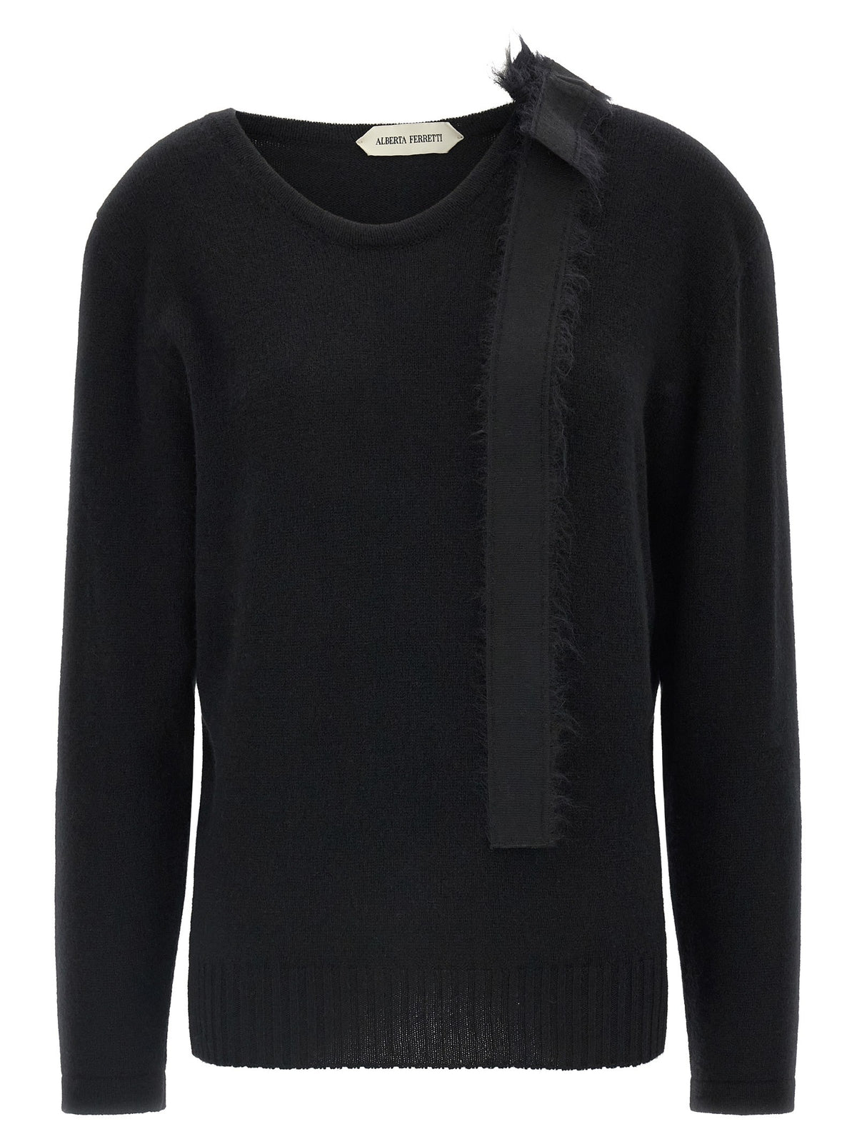 Alberta Ferretti Bow Sweater Black