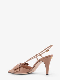 Valentino Women's Bowow Leather Decolleté Slingback Pink