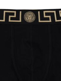 Versace Men's Boxer with Greca Black, view 3