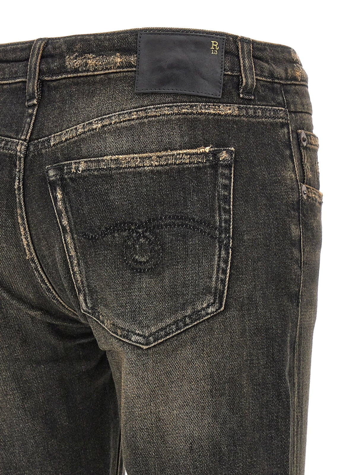 R13 Boy Straight Jeans Black