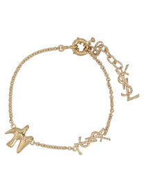 Saint Laurent Women's Bracciale Catena Con Cassandre Colomba Gold