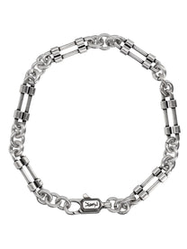 Saint Laurent Men's Bracciale Catena Con Moschettone Silver