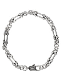 Saint Laurent Men's Bracciale Catena Con Moschettone Silver