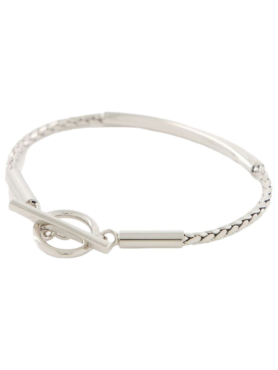 Saint Laurent Men's Bracciale Con Catena Spiga Tubo Silver