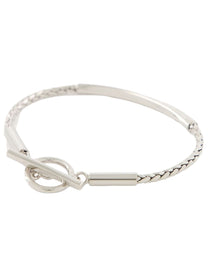 Saint Laurent Men's Bracciale Con Catena Spiga Tubo Silver