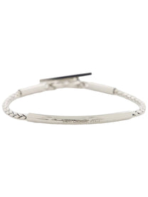 Saint Laurent Men's Bracciale Con Catena Spiga Tubo Silver