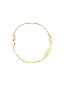 Saint Laurent Women's Bracciale Con Charm Cassandre Strass Gold
