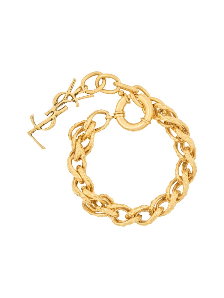 Saint Laurent Women's Bracciale Con Ciondolo Cassandre Gold