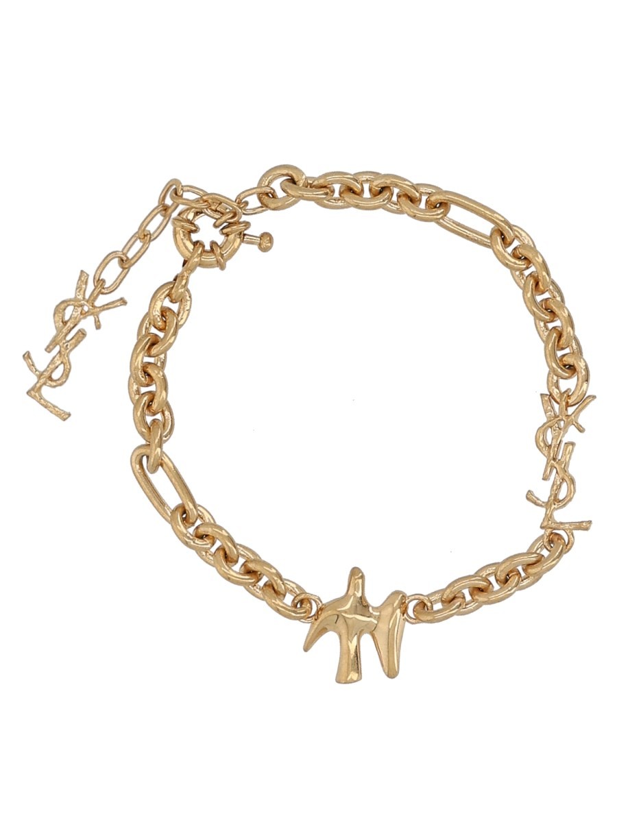 Saint Laurent Women's Bracciale Con Colomba Cassandre Gold