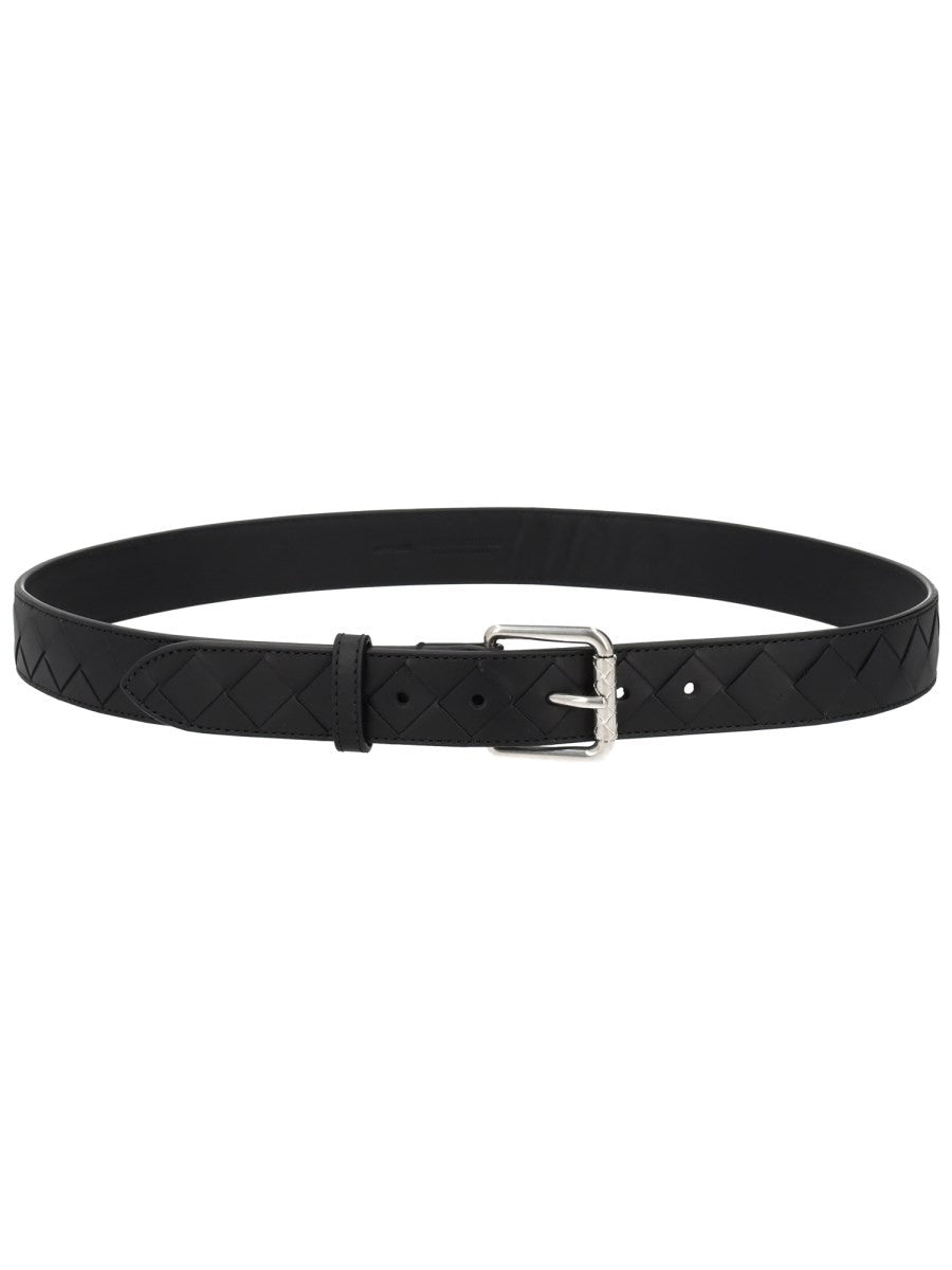 Bottega Veneta Men's Braided Belt Black