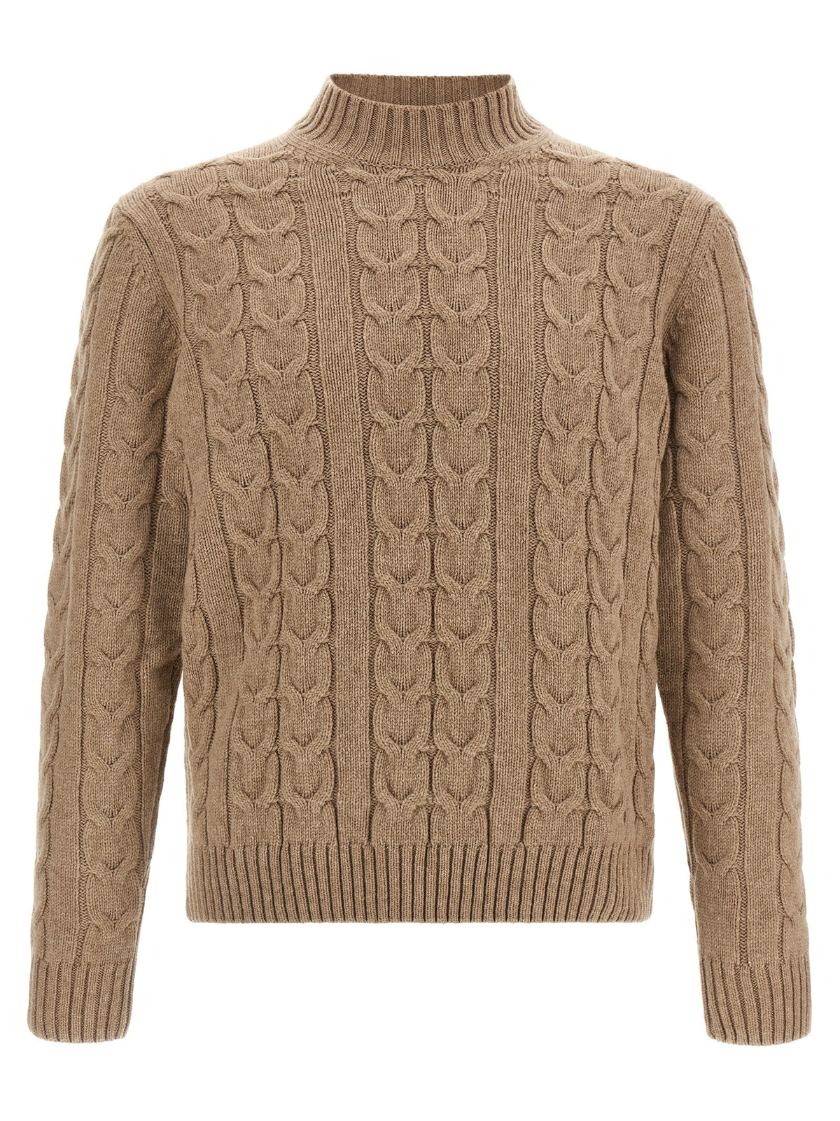 Zanone Braided Knit Knuckler Beige