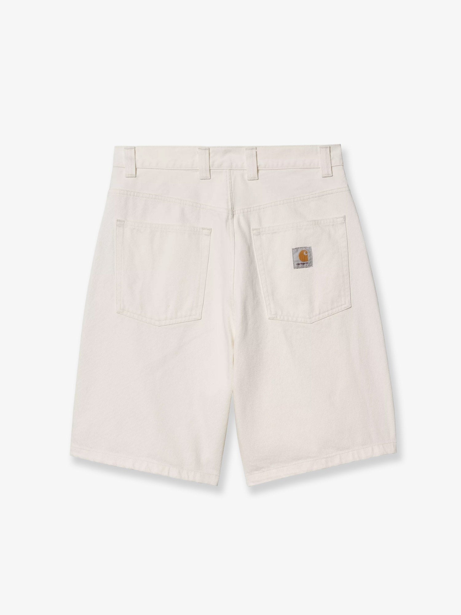 Carhartt Wip Men's Brandon White Denim Bermuda Shorts White
