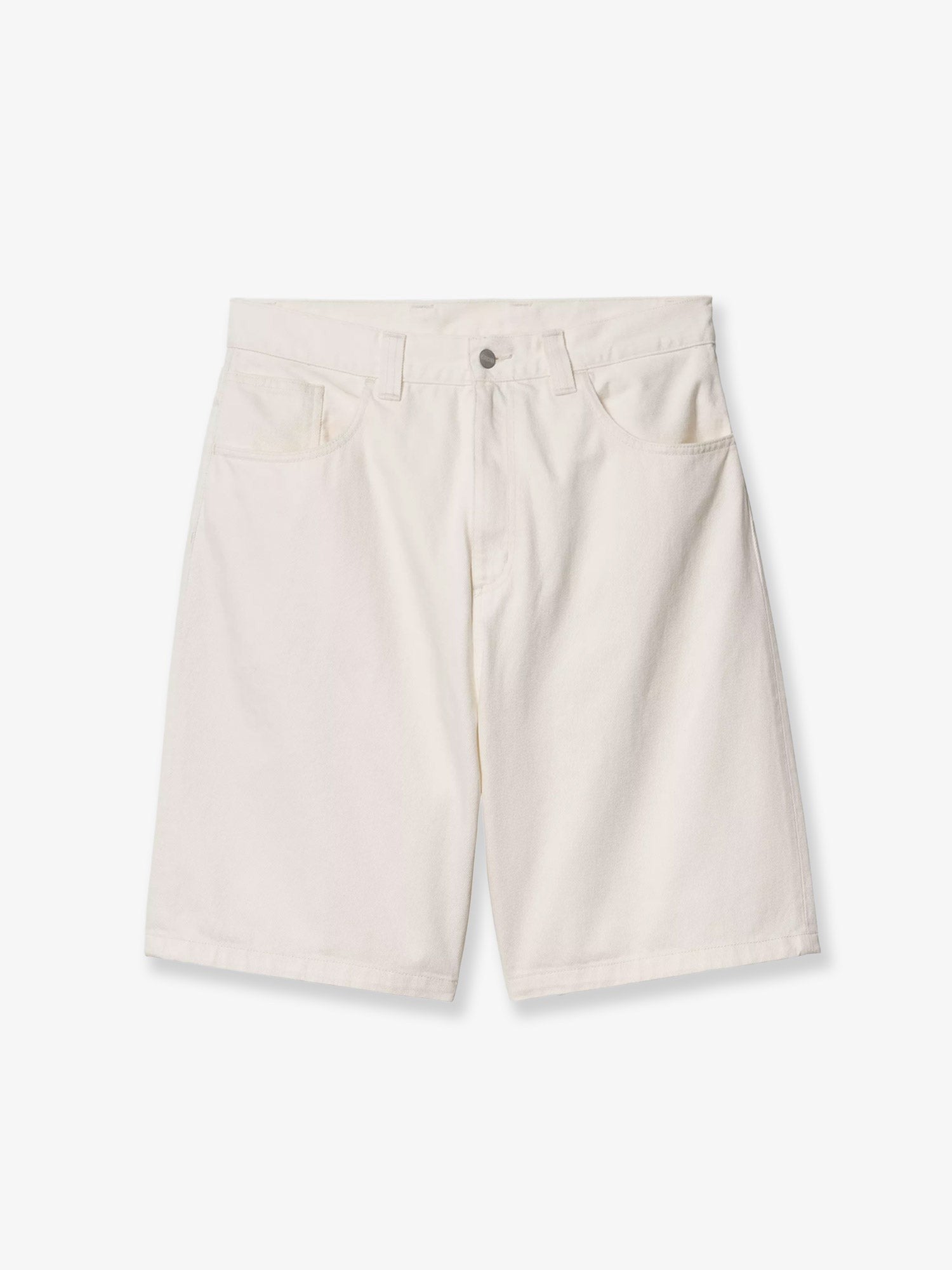Carhartt Wip Men's Brandon White Denim Bermuda Shorts White
