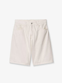 Carhartt Wip Men's Brandon White Denim Bermuda Shorts White