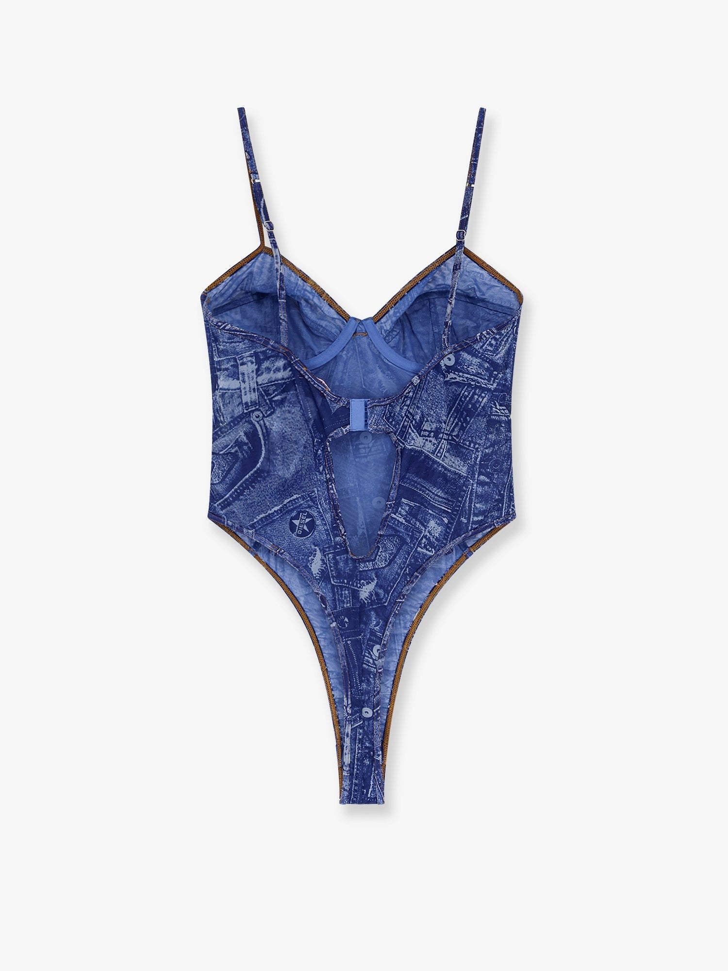 Diesel Women's Bridget Nylon Bodysuit Grey